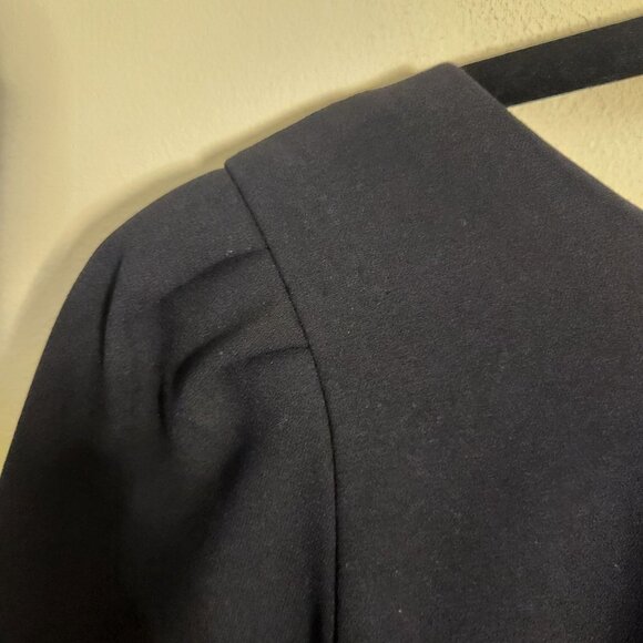 Donna Morgan Vintage 80s Black Wiggle Dress Crochet Accent Size 10 - Picture 3 of 6